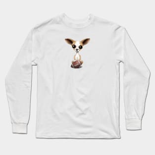 Chihuahua Puppy Dog Playing With Football Long Sleeve T-Shirt